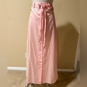 STAUD Pink Midi Skirt